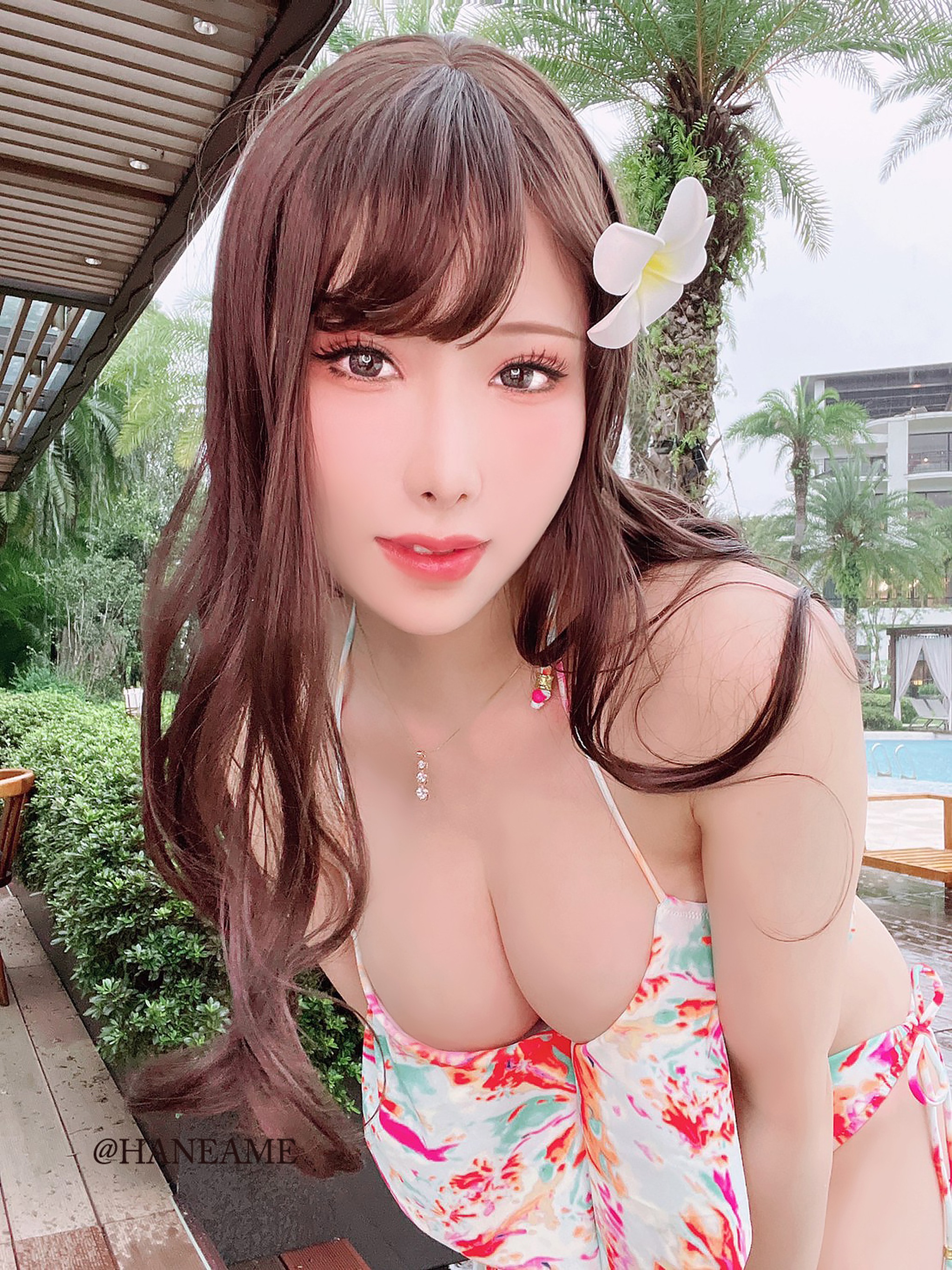 图片[1]-雨波_HaneAme – NO.189 Original Flower swimsuit 燦花泳裝[22P]-XikXak